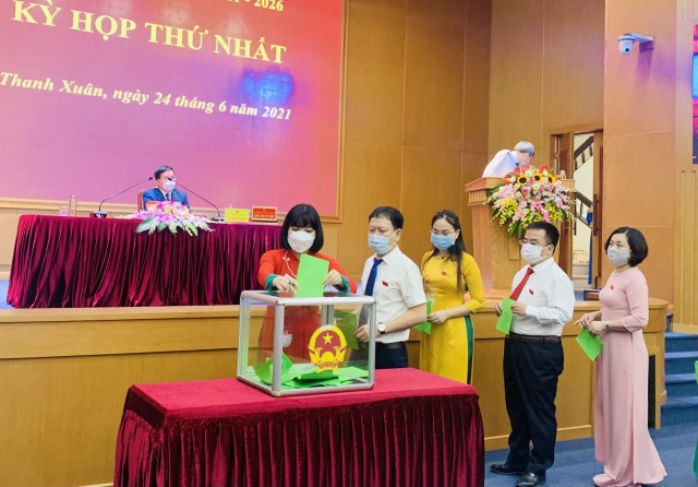 Phân công công tác của các thành viên Thường trực HĐND quận Thanh Xuân khóa VI, nhiệm kỳ 2021-2026 